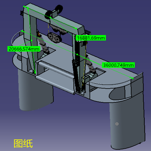 集装箱桥式门式起重机吊机3d三维几何数模型图纸重型装卸举升机械