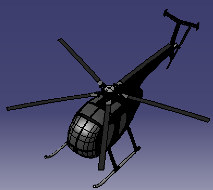 14厘米无人机身UAV直升飞机座椅外观3D三维几何数模型stp图机翼