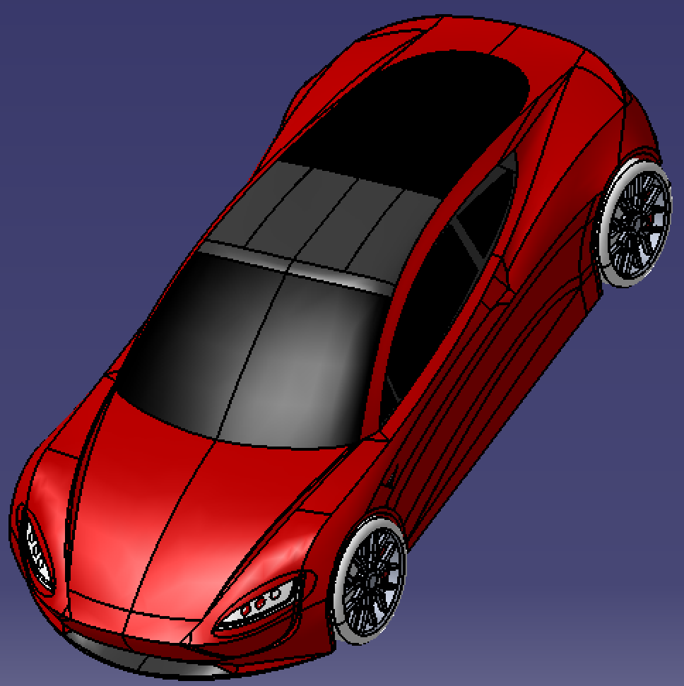 1:20特斯拉tesla电动汽车roadster轿车外观曲面3d三维几何数模型