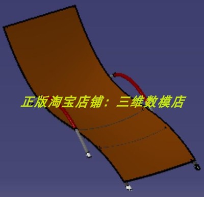 泳池沙滩长椅 凳子躺椅实体 三维几何模型数模建模 3D打印素材stp