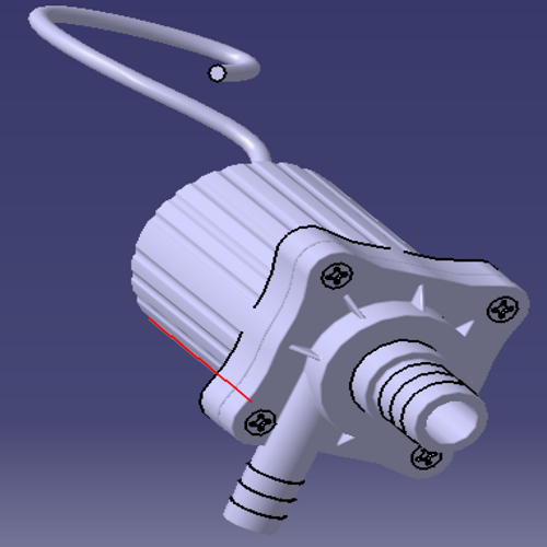 迷你微型离心水泵3D三维几何数模型小型鱼缸自吸离心式水泵图纸