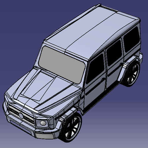 奔驰越野车suv汽车曲面3d三维几何数模型越野汽车身外观造型stp