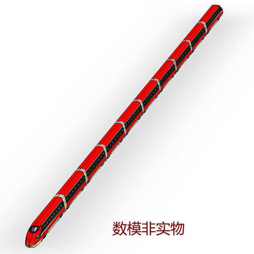 高速火车高铁列车动车厢3D三维几何数模型曲面造型图纸Solidworks - 封面