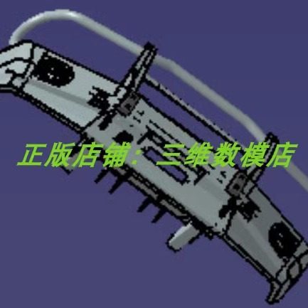 uaz爱国者越野车前保险杠车灯大灯实体 3D三维几何数模型 stp格式