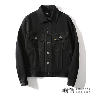 898L00 外套LMT0065653YS00F Lee牛仔夹克男2024新款 休闲黑色经典