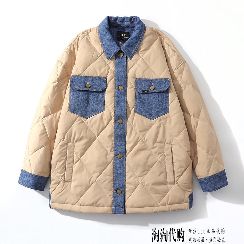 Lee百搭中长款防寒保暖羽绒服女