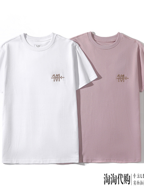 Lee短袖T恤男23夏季101+圆领纯棉LMT0049784DR00F-A02857-K14000