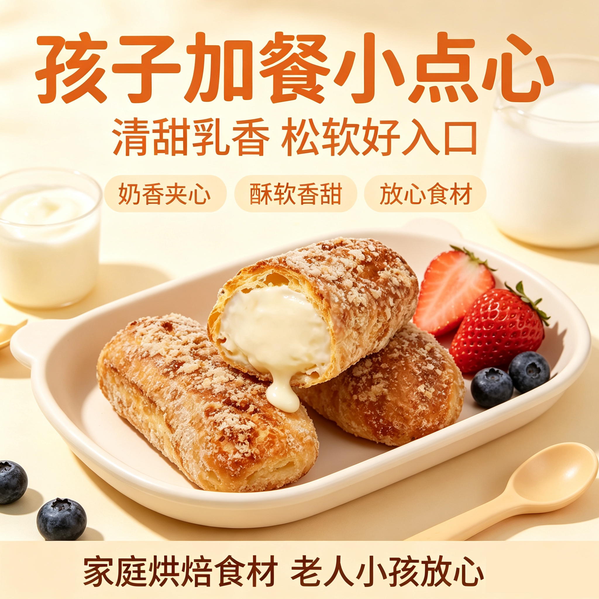 鲜达仓仓法式奶香小芙动物奶油