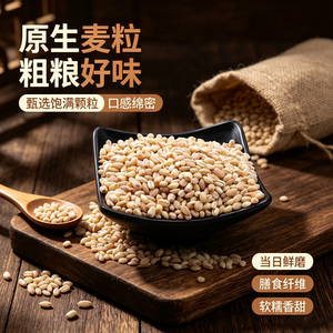 河南农家晒干脱皮麦仁去胚芽