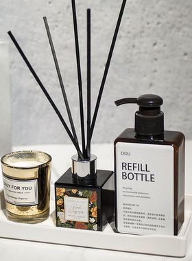 浴室卫生间饰品套装样板房卫浴托盘香薰洗漱用品创意家居摆件软装