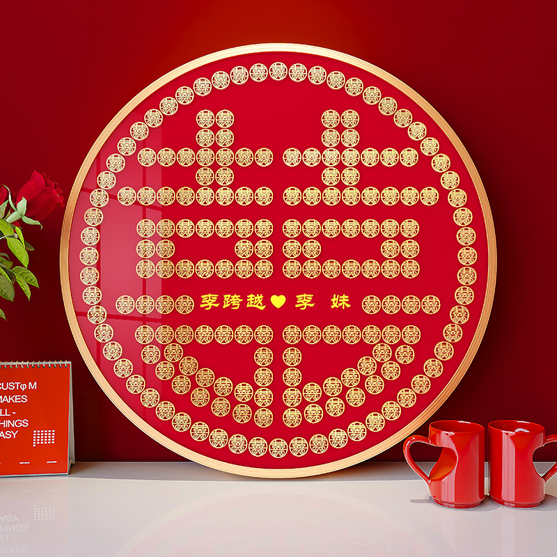 百喜图硬币五毛钱喜字贴