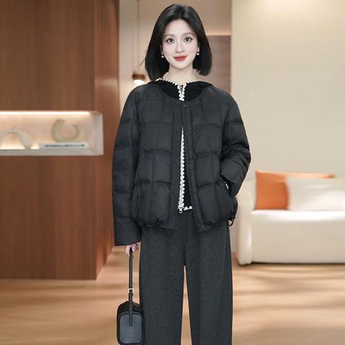 时尚短款羽绒棉服女2025冬季新款