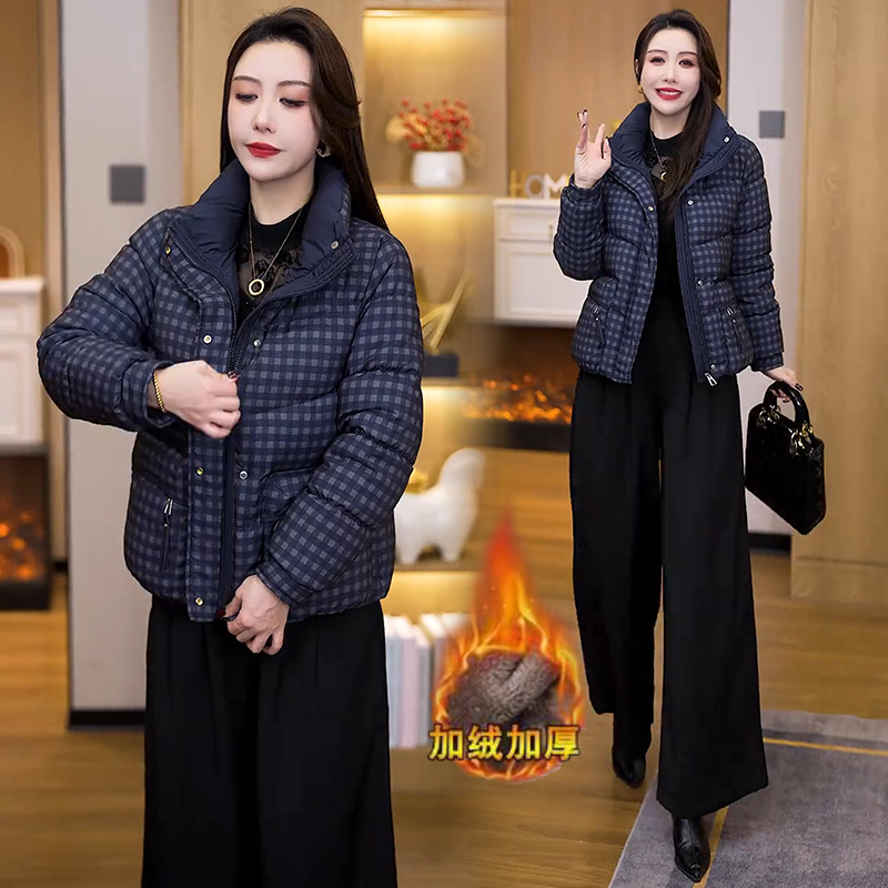 加厚短款羽绒棉服女2025冬季新款
