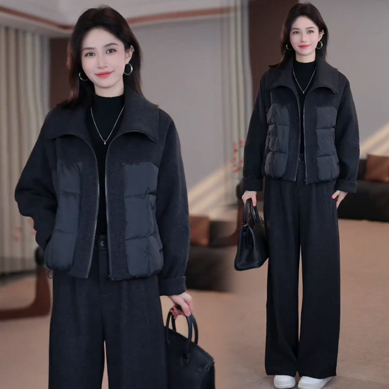时尚棉服套装女冬季新款高级感