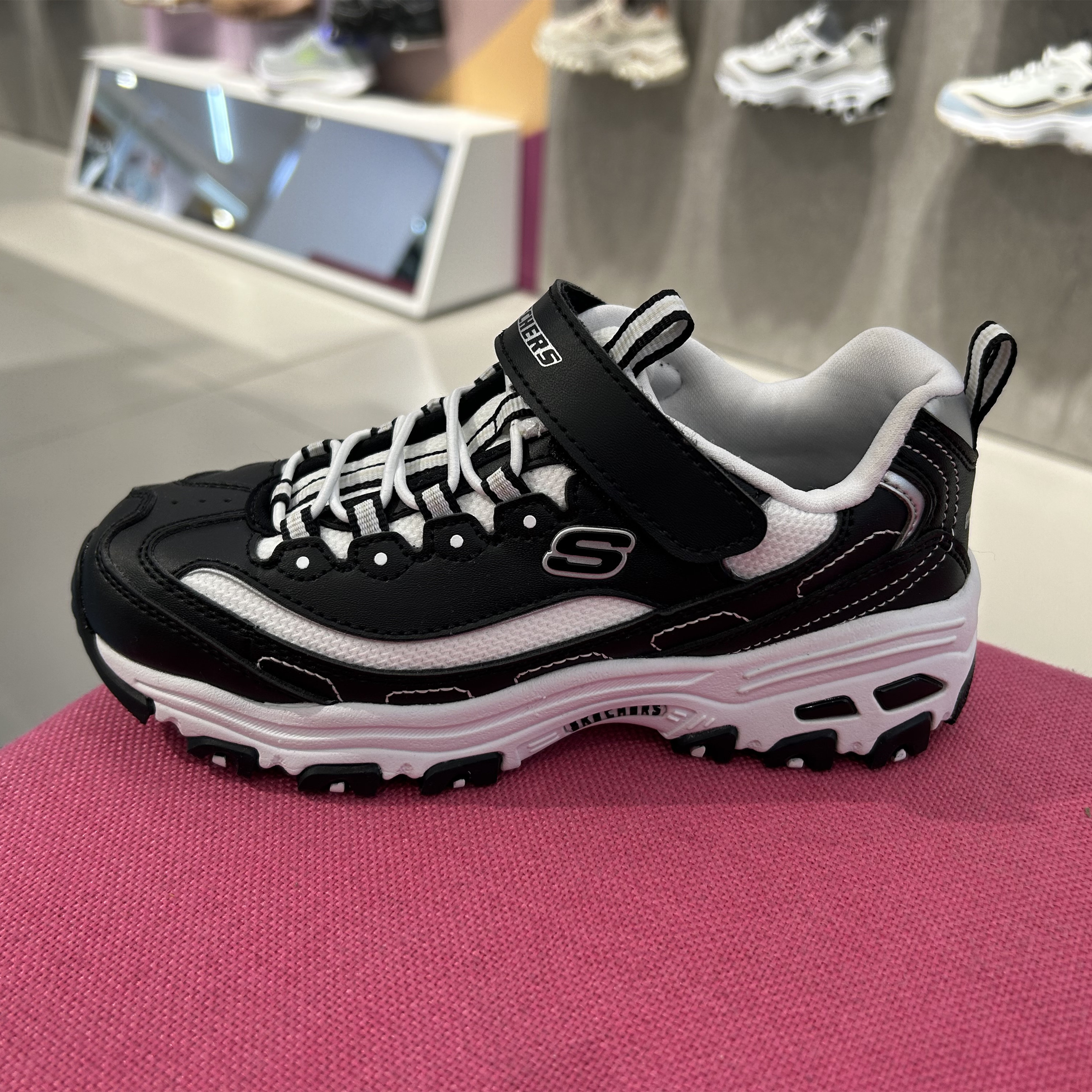 Skechers凯奇青少年女童复古熊猫