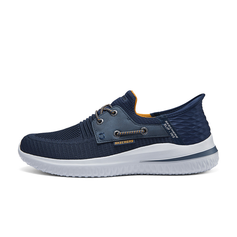 Skechers斯凯奇男士春季轻质透气网布帆船鞋舒适百搭休闲鞋210606