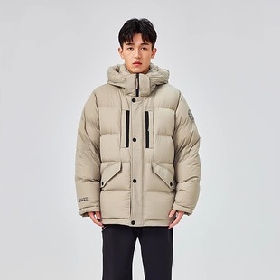 连帽羽绒外套L424M032 保暖舒适时尚 Skechers斯凯奇男士 秋冬新款