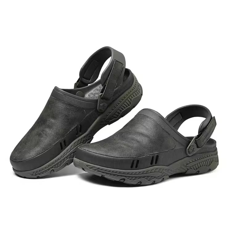 Skechers斯凯奇夏季新款男士舒适休闲简约洞洞鞋泡泡凉拖鞋243110
