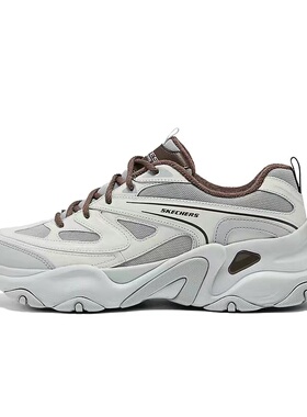 skechers斯凯奇男鞋2024新款透气舒适运动鞋厚底增高老爹鞋232492