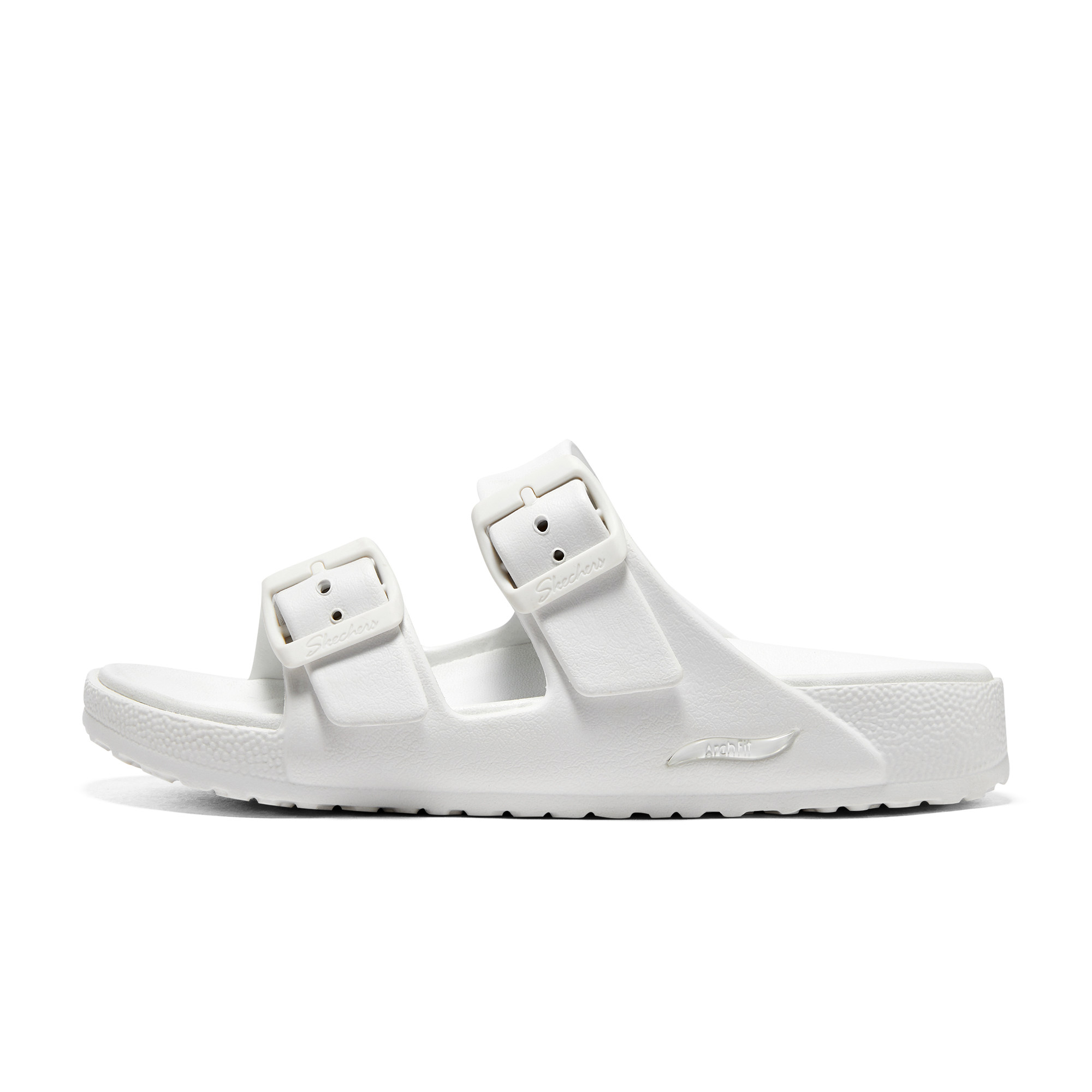 Skechers斯凯奇女鞋夏新款泡泡鞋纯色百搭外穿凉拖鞋沙滩鞋111590
