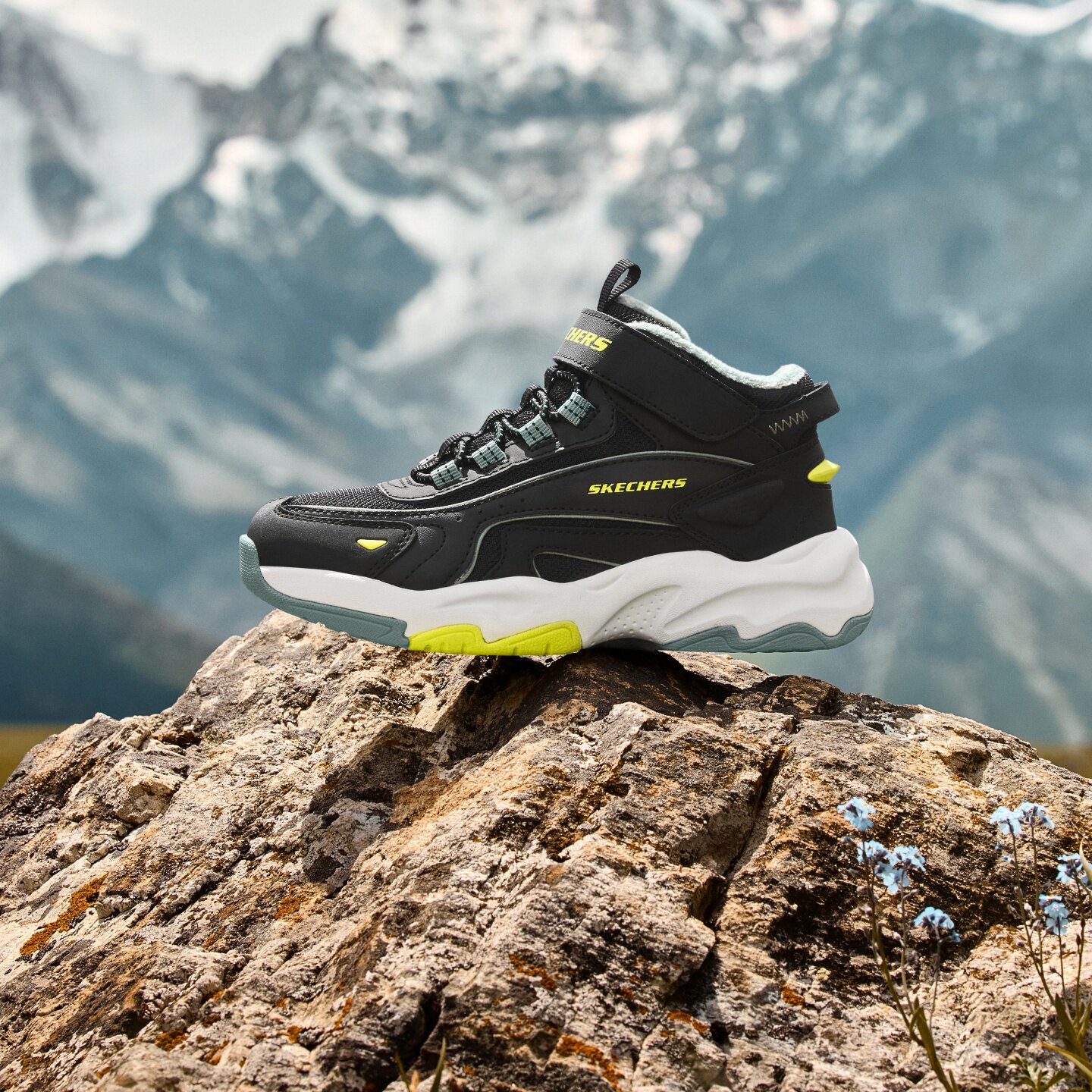 Skechers斯凯奇25新款男童秋冬加绒舒适保暖冬靴雪地靴406368L