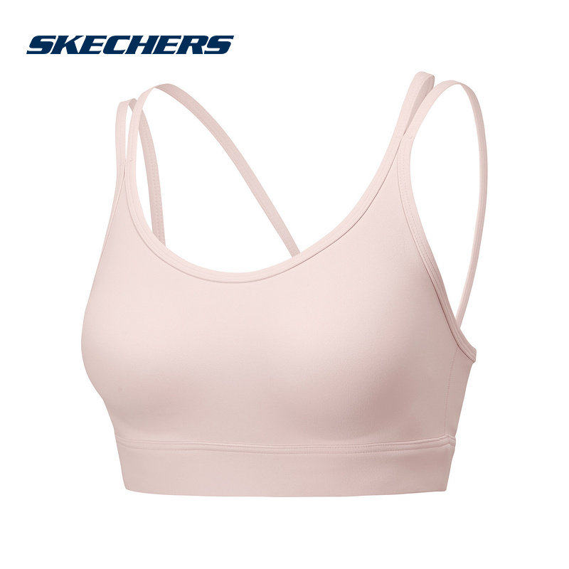 Skechers斯凯奇25夏女运动内衣交叉设计舒弹美背文胸P225W065
