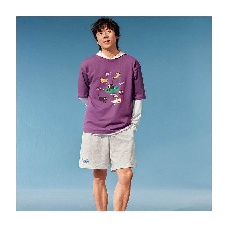 Skechers斯凯奇夏季男士宽松百搭吸湿透气针织运动短裤L226M012