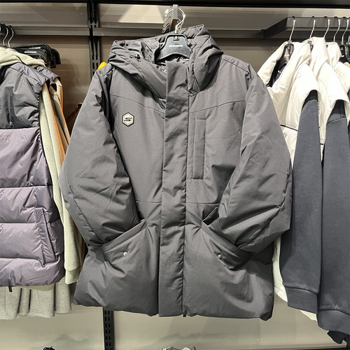 Skechers斯凯奇男士保暖厚款无惧严寒连帽梭织羽绒服外套P424M026