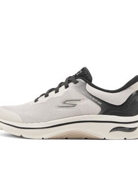 Skechers斯凯奇夏季新款男鞋休闲通勤风足弓绑带运动健步鞋216653