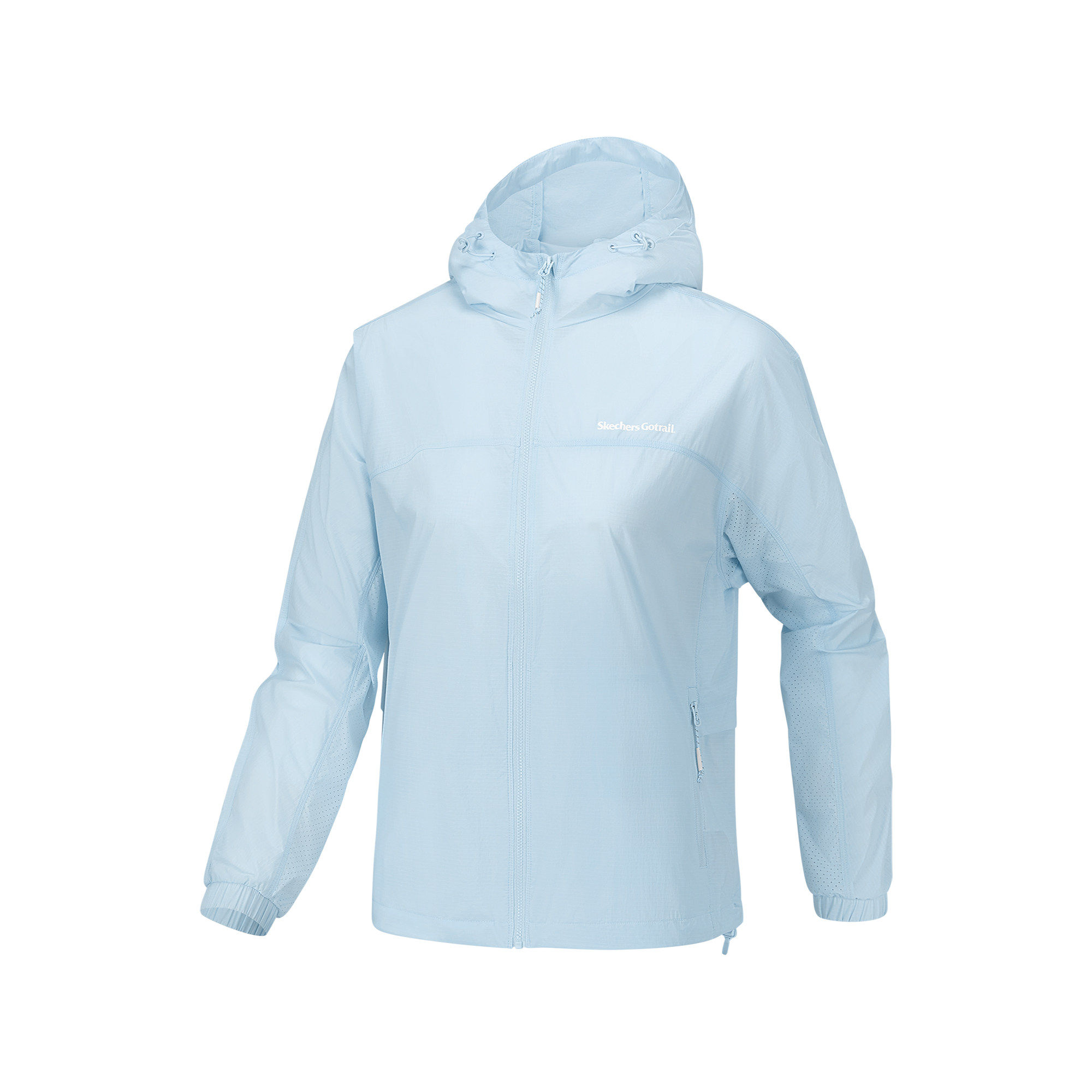 Skechers斯凯奇新款女子春夏季防晒服舒适梭织连帽外套P226W115