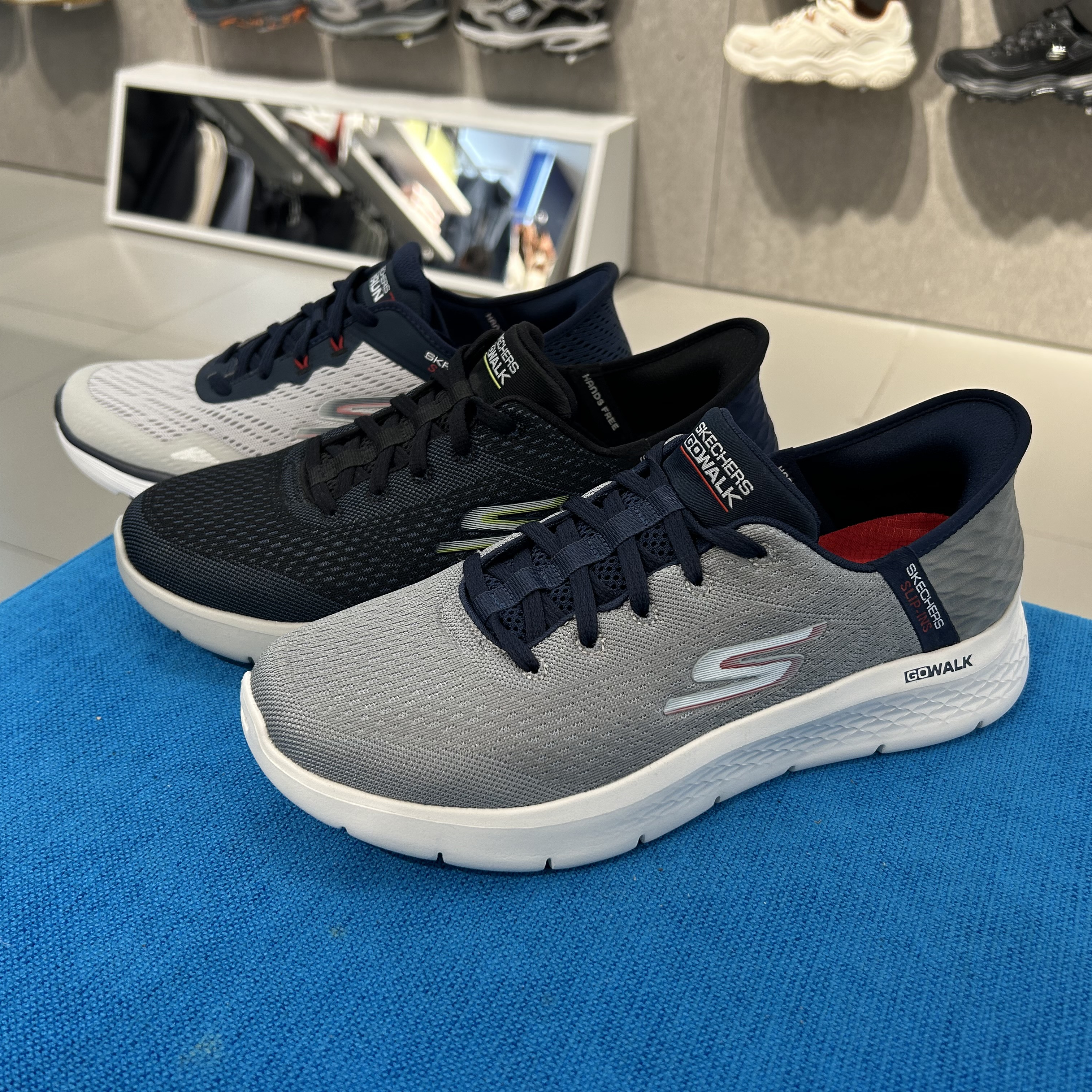 Skechers斯凯奇闪穿2024春款健步鞋透气舒适百搭休闲运动鞋216505