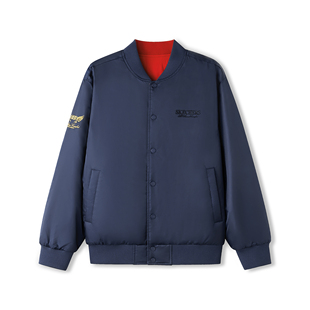 Skechers斯凯奇新年款男女同款秋冬季棉双面穿裥棉外套L126U024