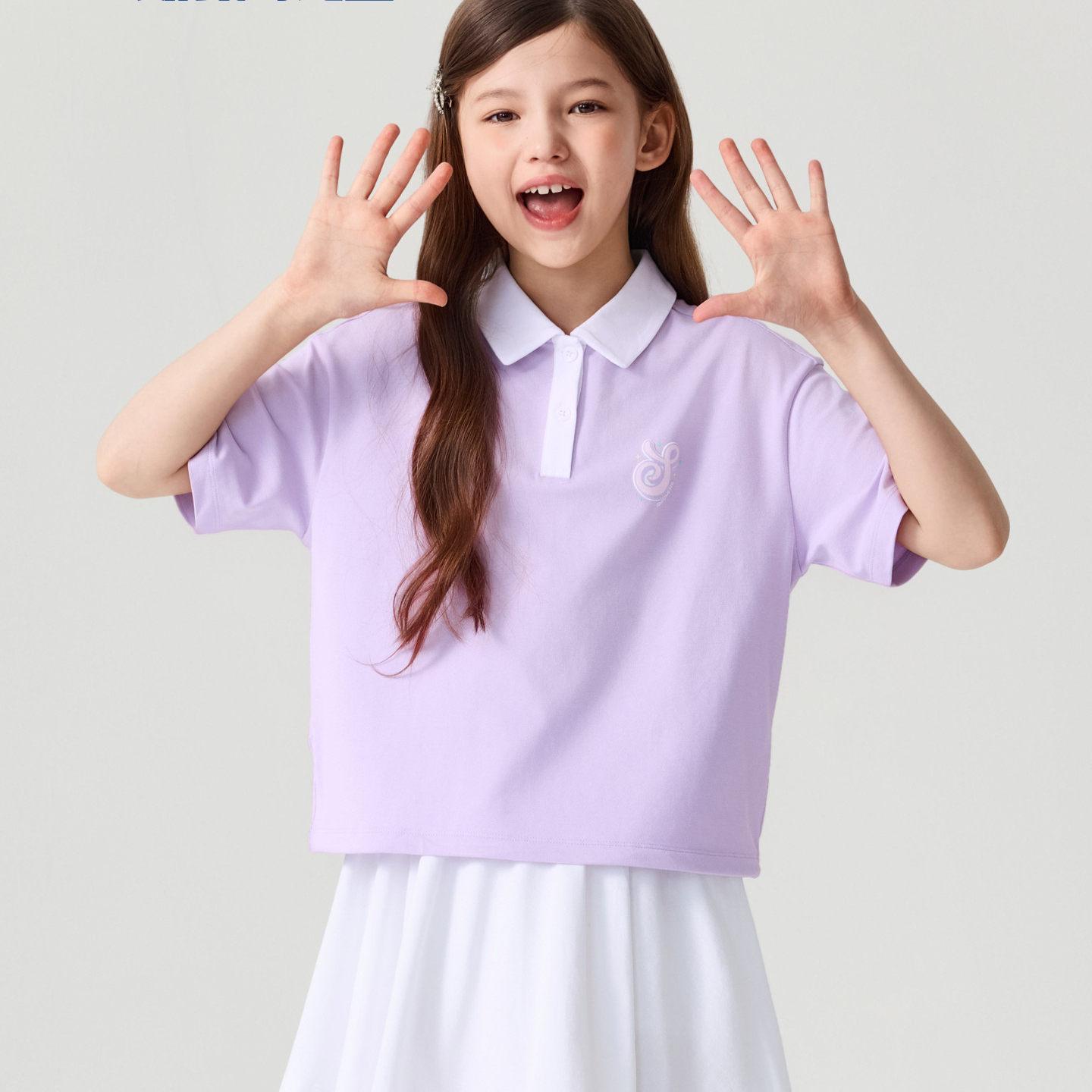 Skechers斯凯奇女童春夏季缤纷系列POLO领短袖短裙套装L226G015