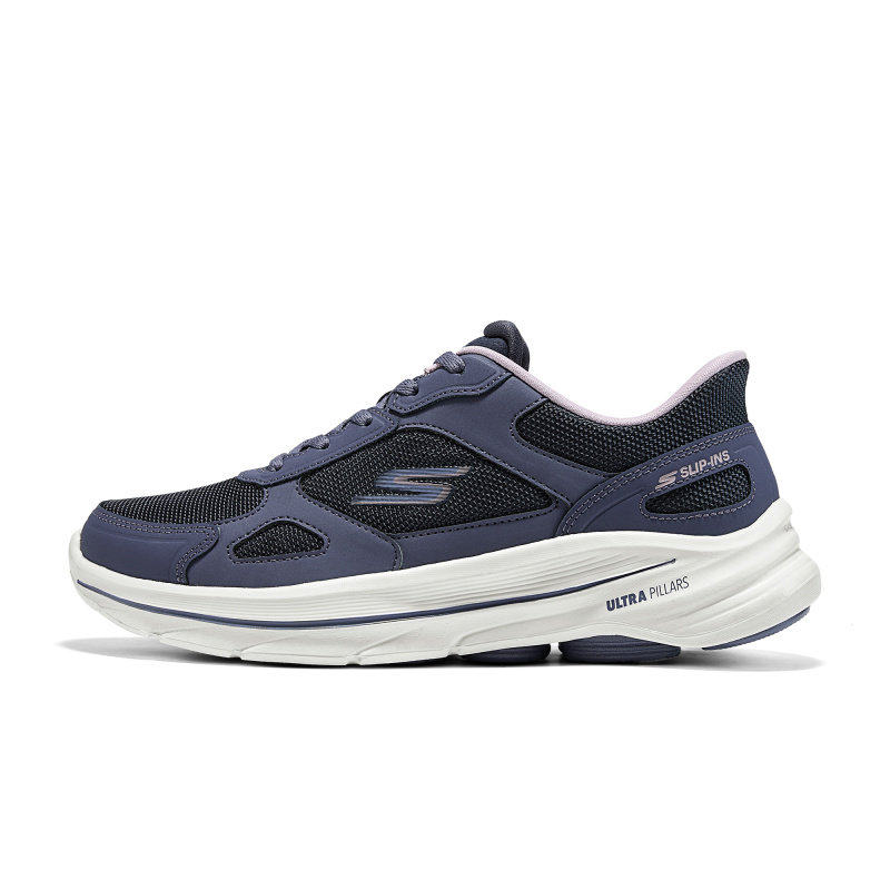 Skechers斯凯奇25新款女士GOWALK8闪穿舒适透气缓震跑步鞋125930