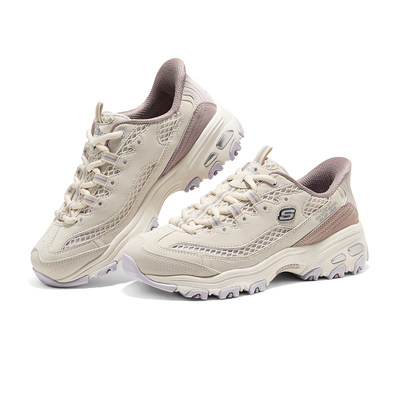 Skechers斯凯奇2026年新款女士闪穿鞋熊猫鞋增高透气运动鞋150868