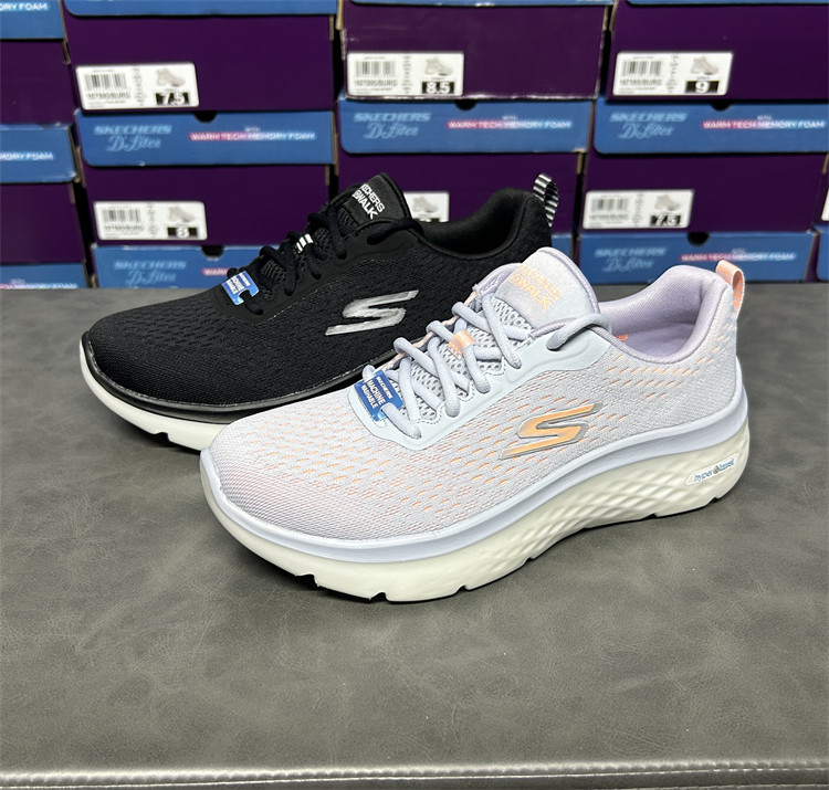 Skechers斯凯奇春夏季女鞋简约网布休闲舒适缓震健步鞋124275