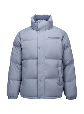 Skechers斯凯奇男女同款秋冬季防风宽松梭织短款羽绒外套L425U008
