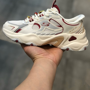 Skechers斯凯奇新年款女士新款时尚舒适耐磨休闲闪穿老爹鞋800033