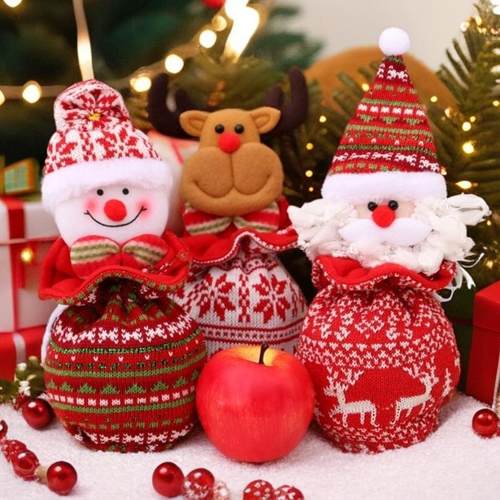 【圣诞苹果袋】礼物袋儿童diy圣诞节时尚手提袋糖果平安夜礼物袋