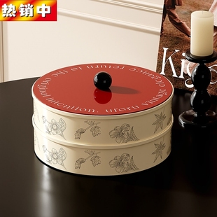 高端大气上档次果盘家用客厅茶几零食干果盘糖果点心茶点收纳盒