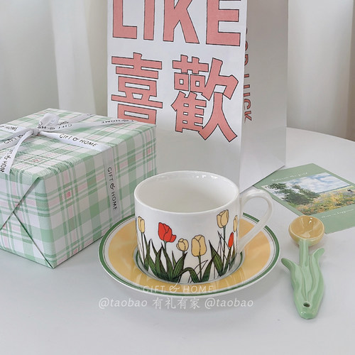 ins郁金香马克杯陶瓷伴手礼