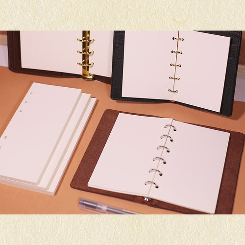 活页手账本内页替芯空白护眼加厚