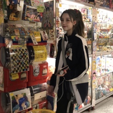 小个子早秋上衣 milky自制初秋外套女宽松bf百搭运动风ins休闲韩版