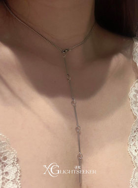 S925纯银复古长流苏项链女