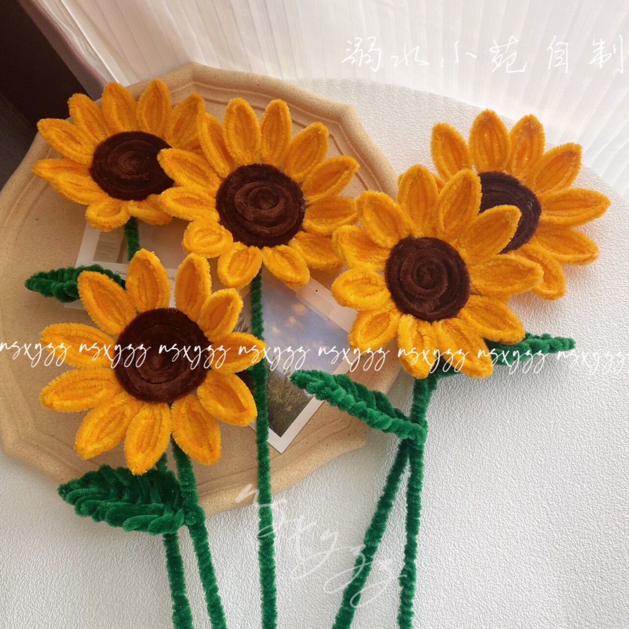 SUNFLOWER TWIST STICK BOUQUET MATERIAL BAG HANDMADE DIY WEAVING TEACHERS DAY GIFT FOR GIRLFRIEND TO SEND PACKAGING TUTORIAL