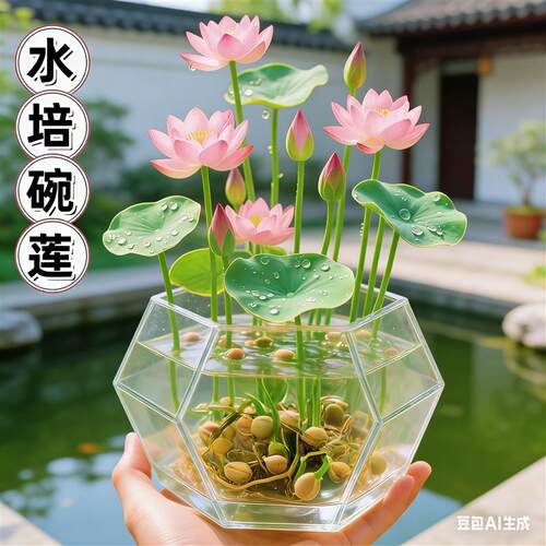 水培碗莲种籽子四季睡莲荷花水养植物种藕缸养盆栽铜钱草草籽种孑