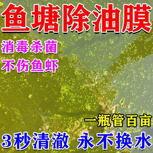 鱼塘除油膜池塘改底解毒改善水质净化剂清除铁锈去碱藻消毒杀菌药