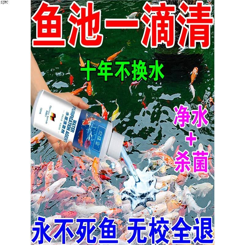 鱼池消毒杀菌药改底解毒改善水质净化剂池塘变清养殖场漂白消毒粉
