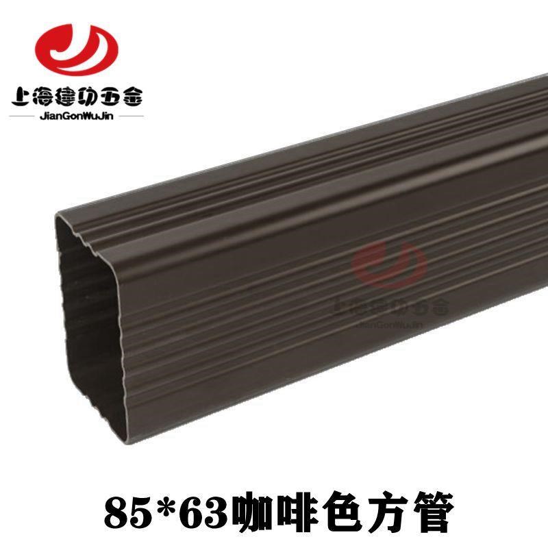 85*63波纹方型PVC方管别墅雨水下水管屋檐落水方转圆接头弯头管卡