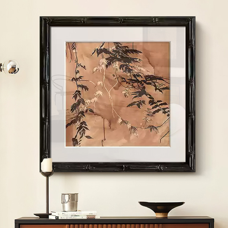 夜莺法式小众复古客厅装饰画中